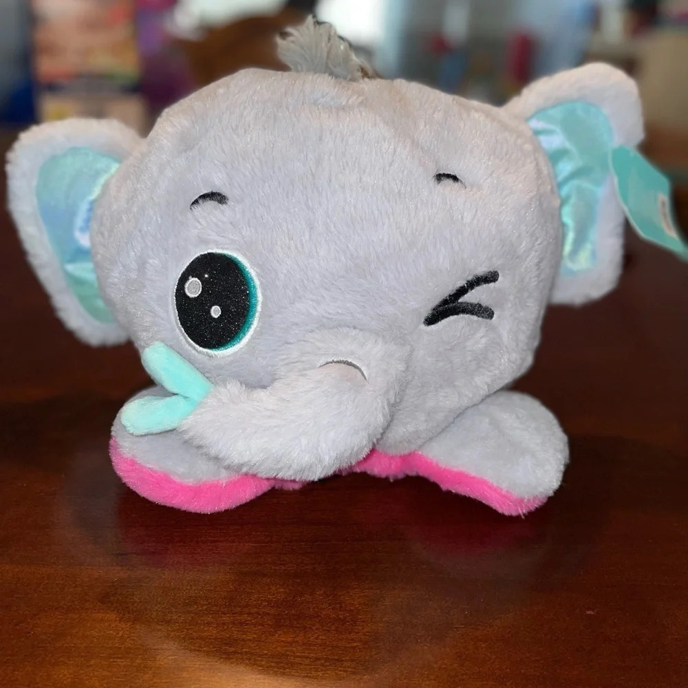 Hug Me, Ellie The Elephant Reversible Super Soft Plush!